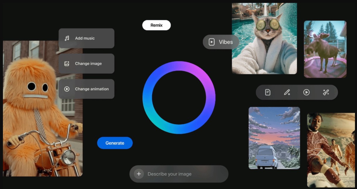 Meta lance des vibrations: un nouveau flux vidéo d'IA pour rivaliser avec Tiktok