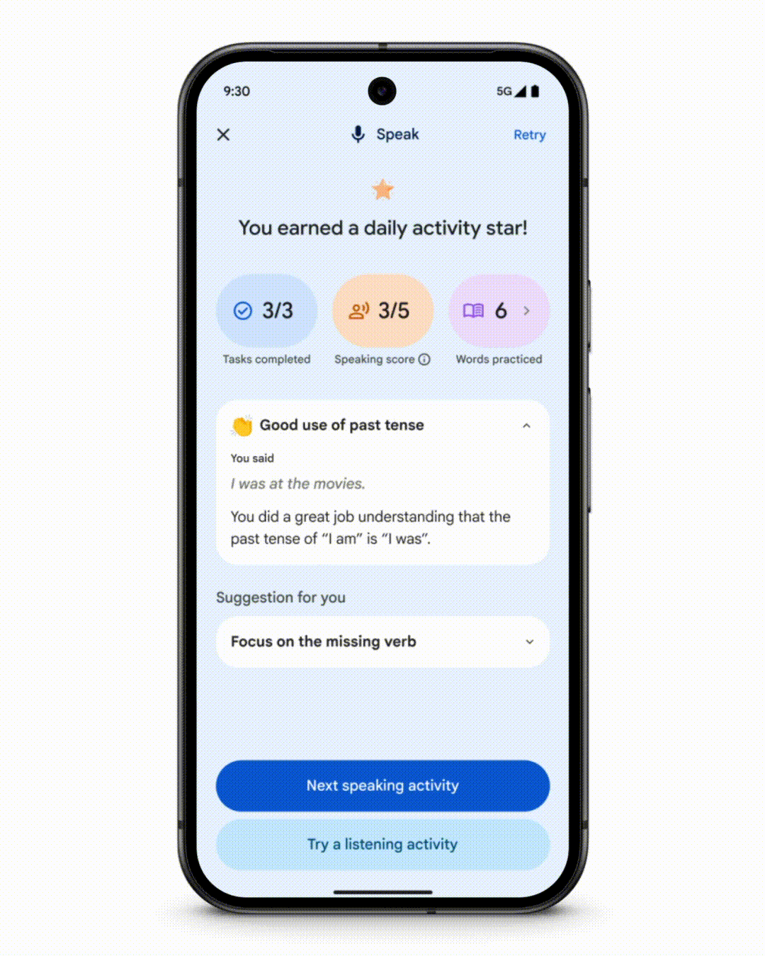 Séquence quotidienne de Google Translate Duolingo