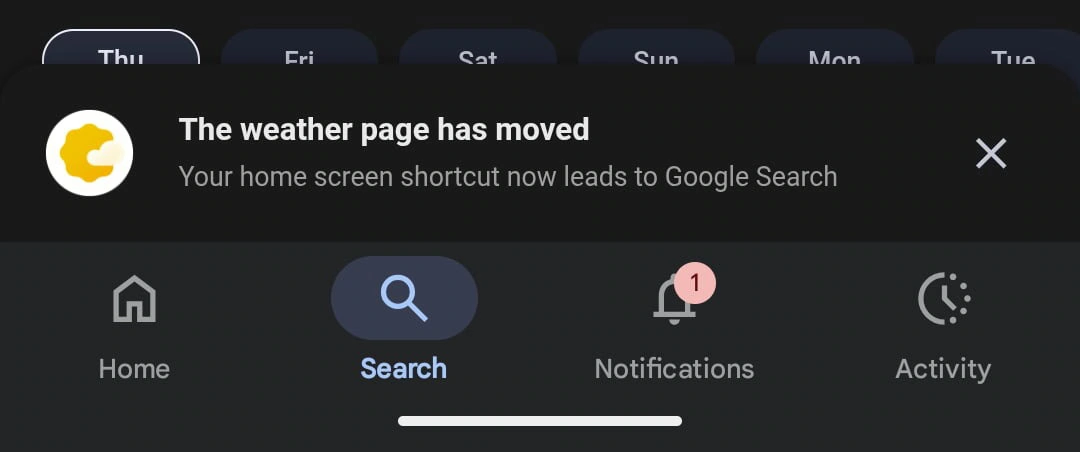 Application Google Météo