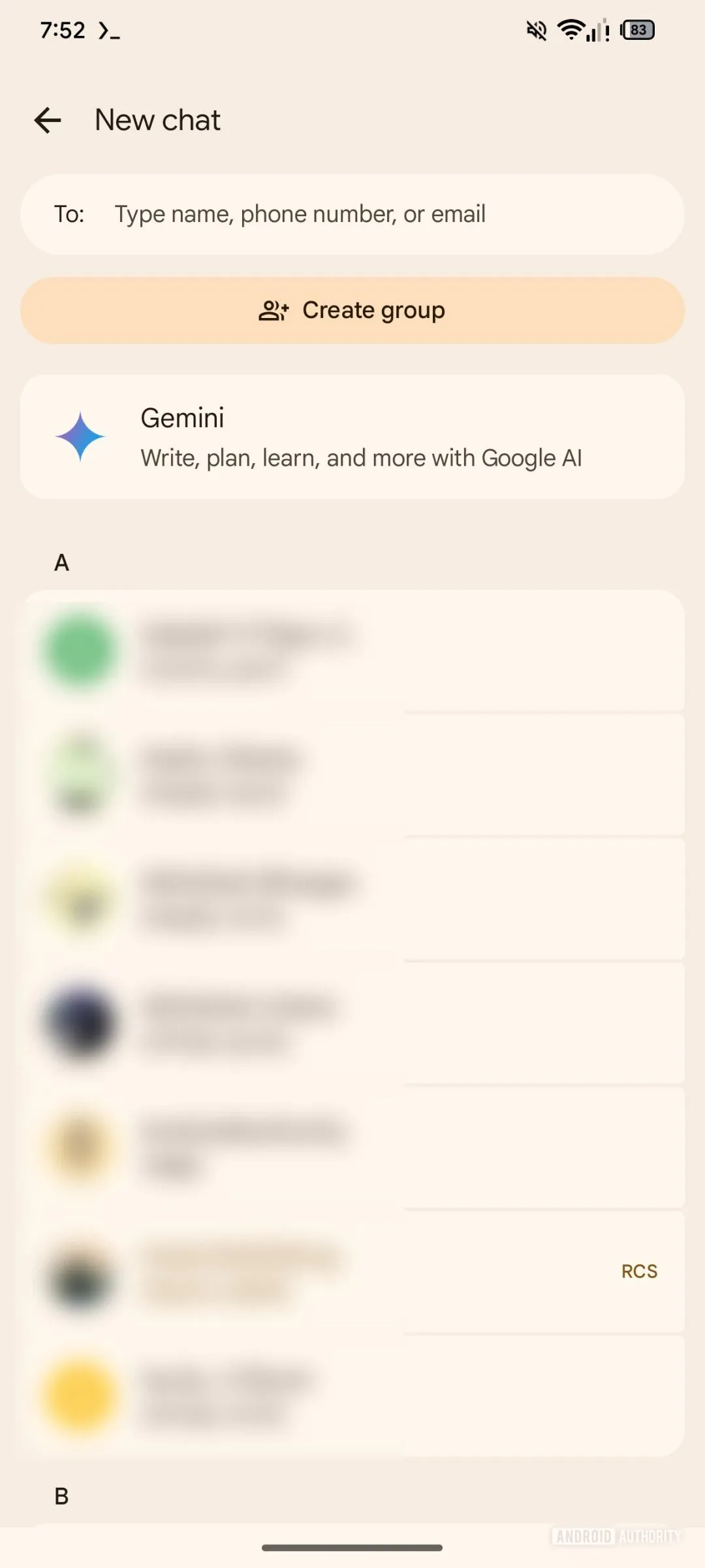 messages Google nouvelle création de discussion de groupe 1