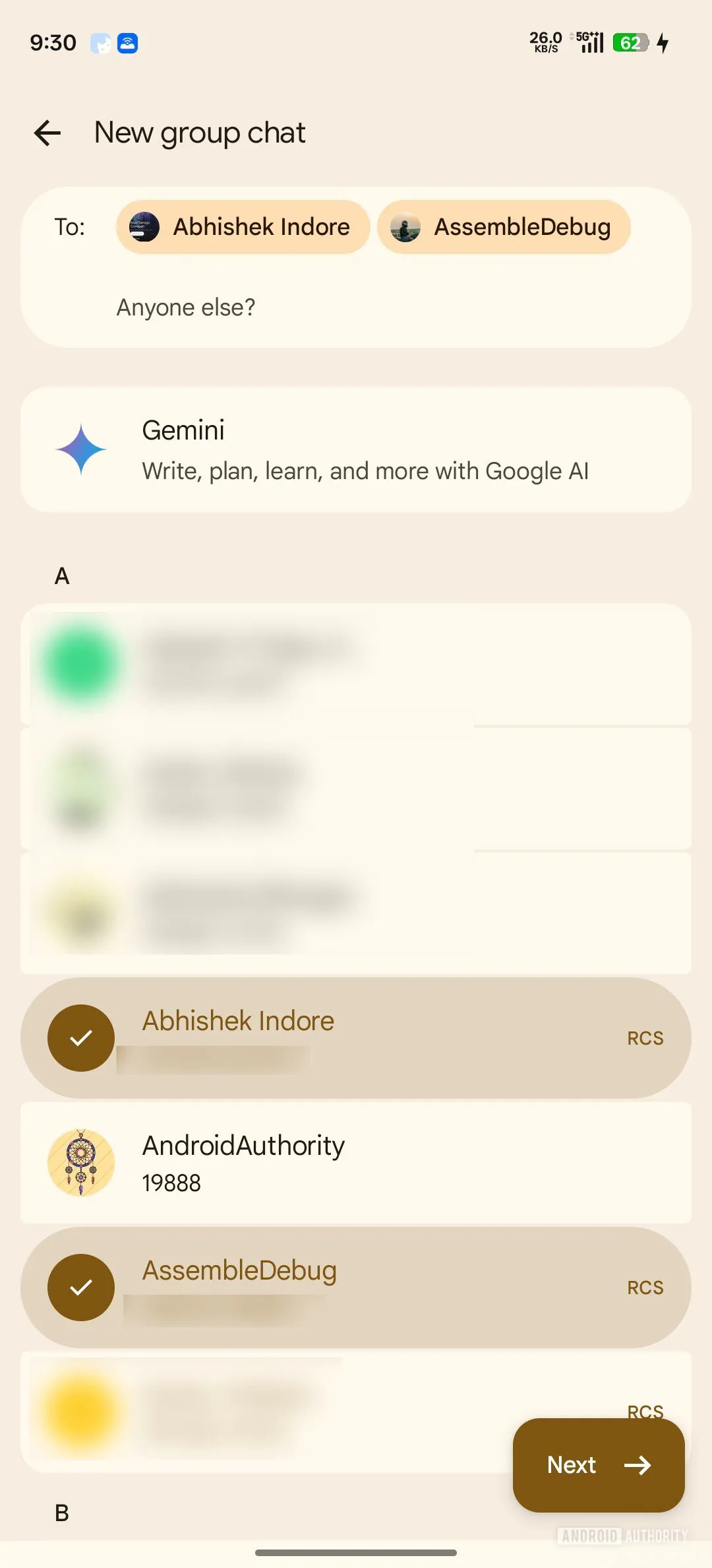 messages Google nouvelle création de discussion de groupe 4