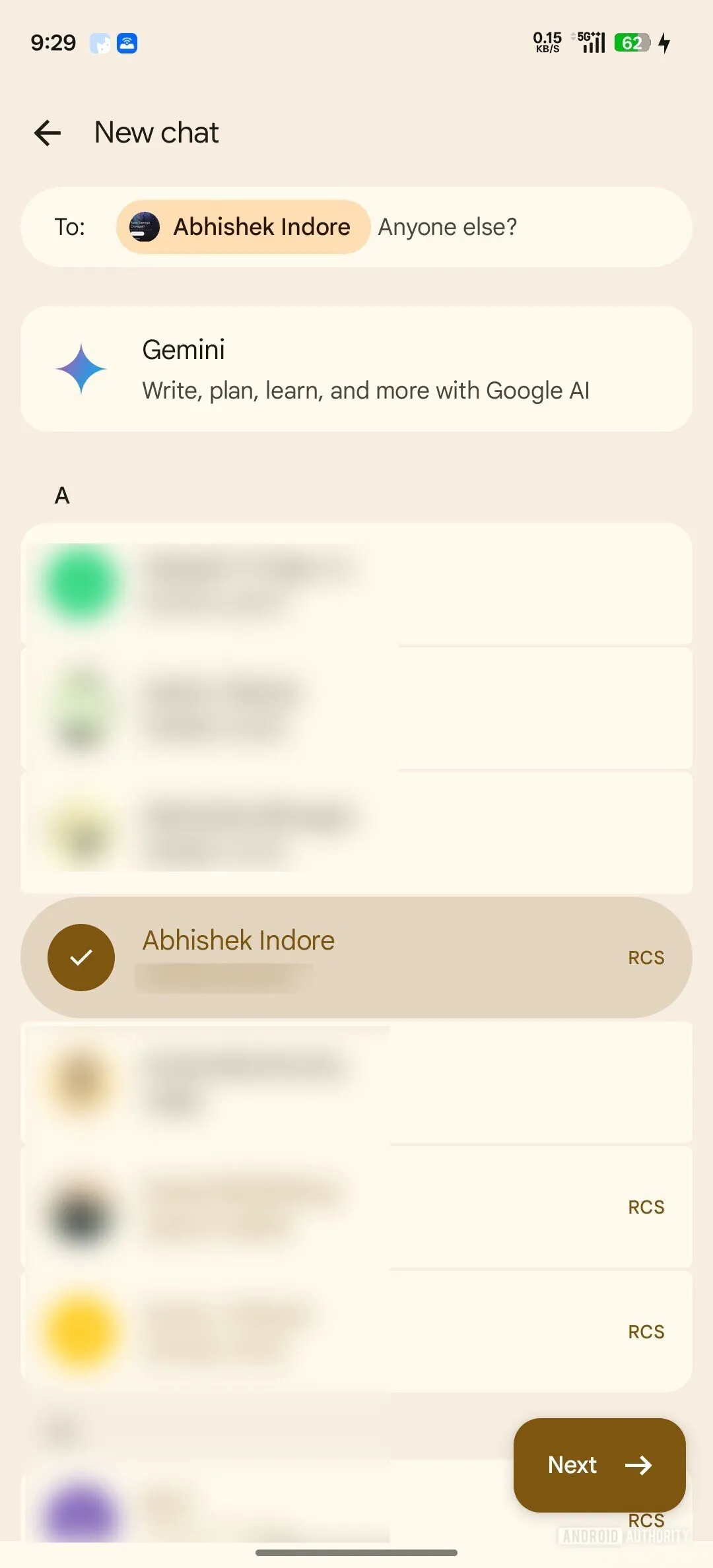 messages Google nouvelle création de discussion de groupe 3
