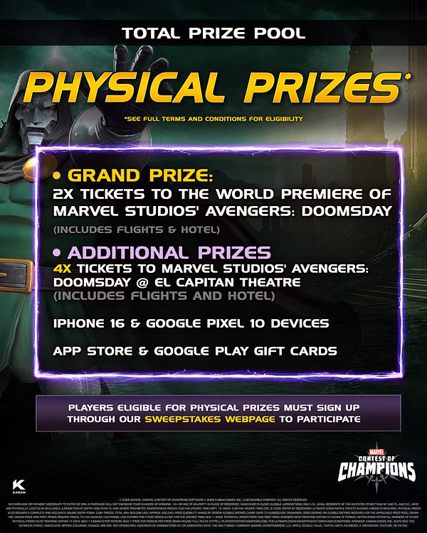 Marvel Contest of Champions lance le concours Ultimate Doom